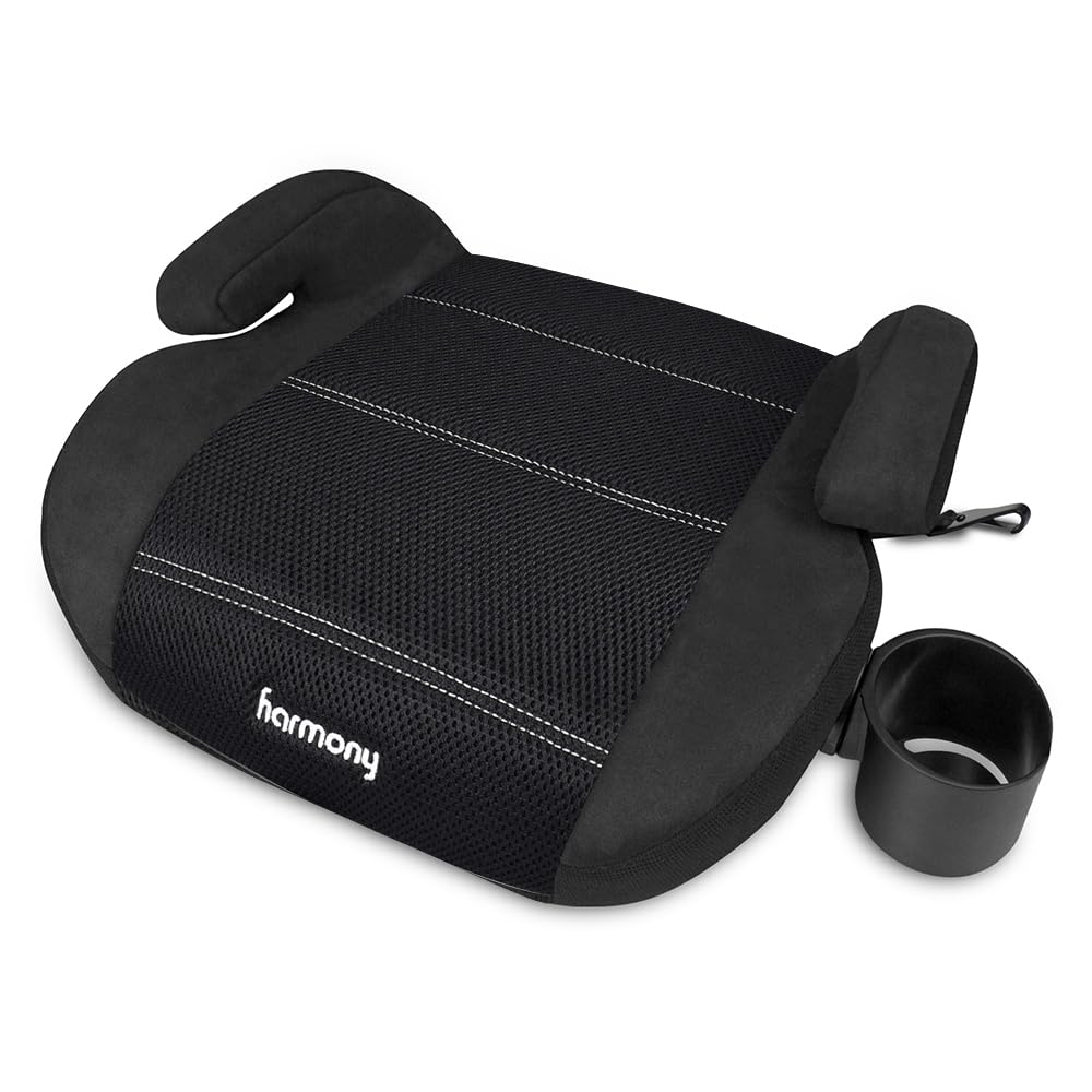 Harmony Youth Booster Elite with UAS (2-Pack) – Backless Belt-Positioning Booster Car Seat with Energy-Absorbing EPE Foam, For Children 18–50 kg (40–110 lbs) - Black