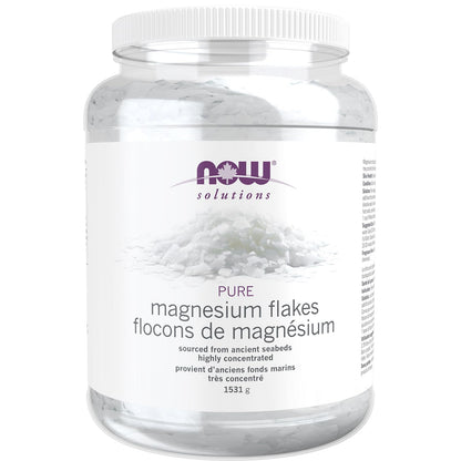 NOW Solutions 100% Pure Magnesium Flakes, Bath Additive, 1531g