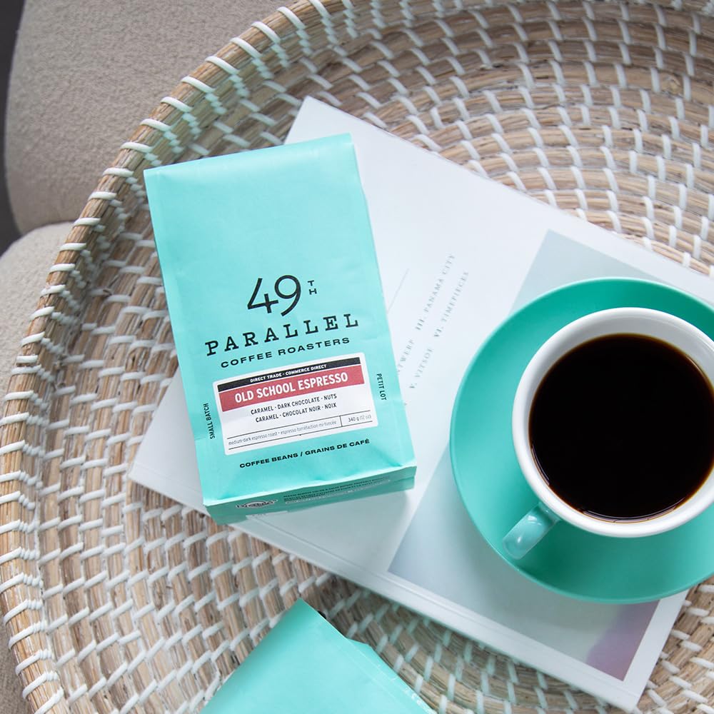 49th Parallel Coffee Roasters Old School Espresso Medium-Dark Roast Coffee Beans - 12 oz