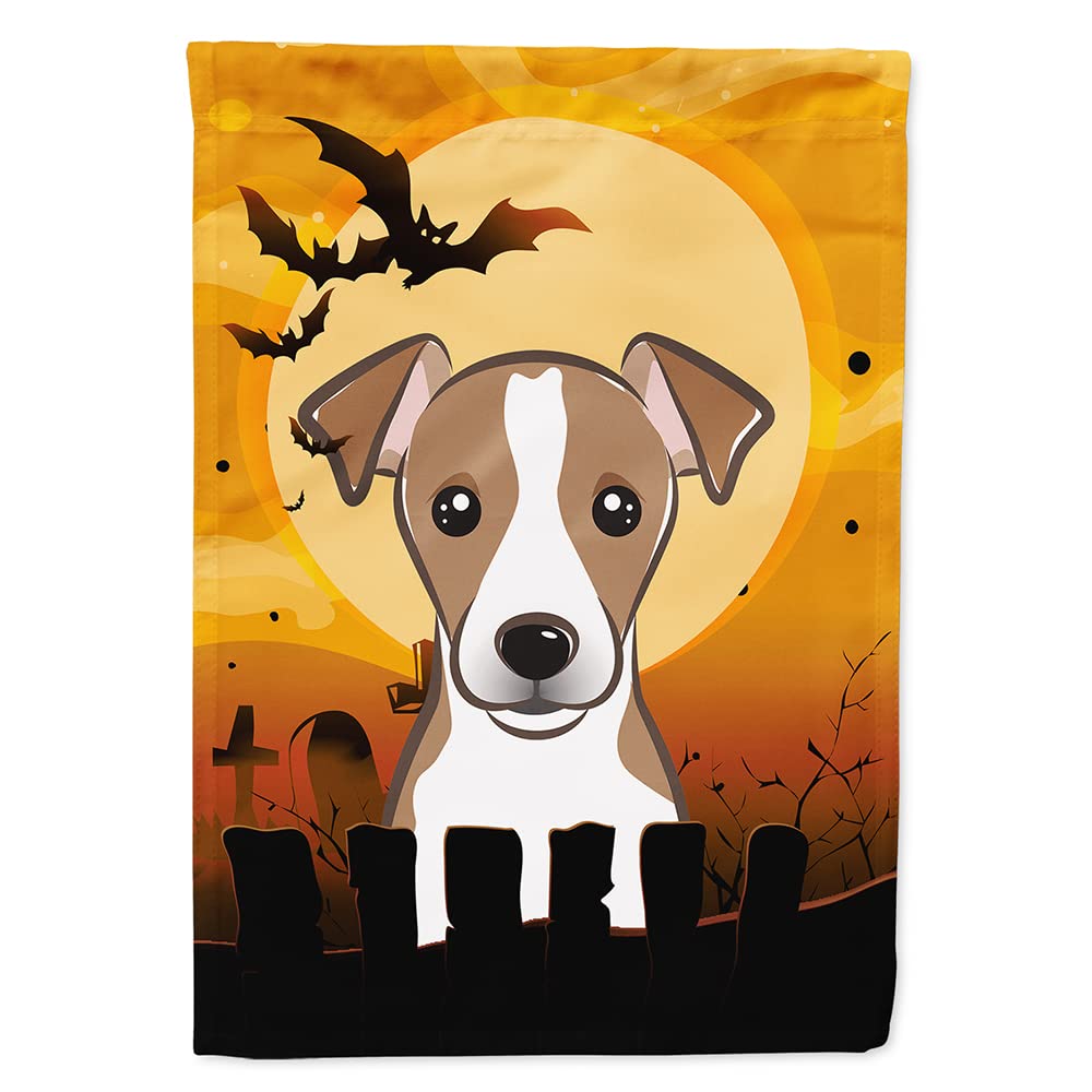 Caroline's Treasures BB1818CHF Halloween Jack Russell Terrier Canvas House Size Flag, Multicolor, Large