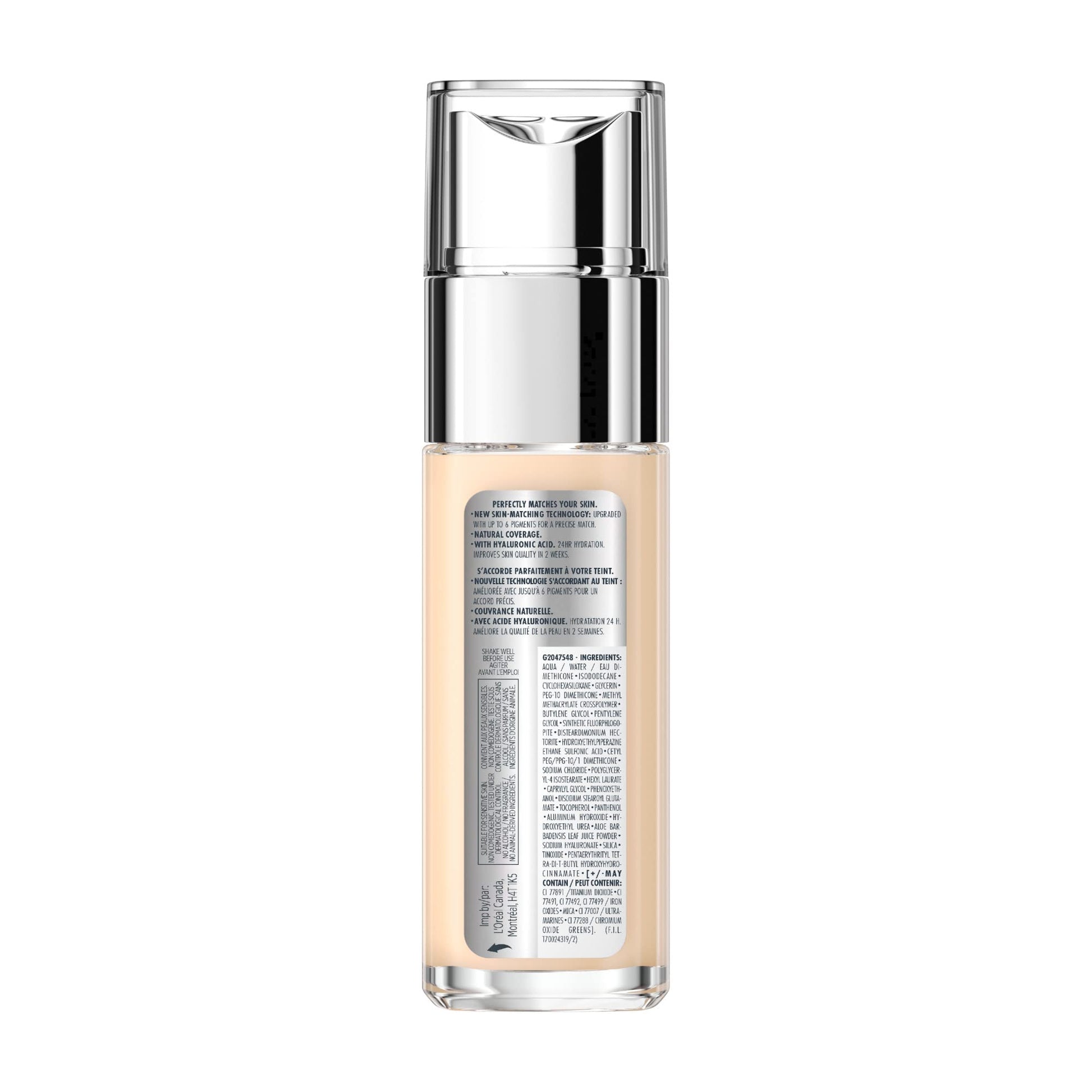 L'Oreal Paris True Match Super-Blendable Foundation, Medium Coverage Liquid Foundation Makeup, Skincare Infused with Hyaluronic Acid, 1.5N, 30 mL L'Oreal Paris