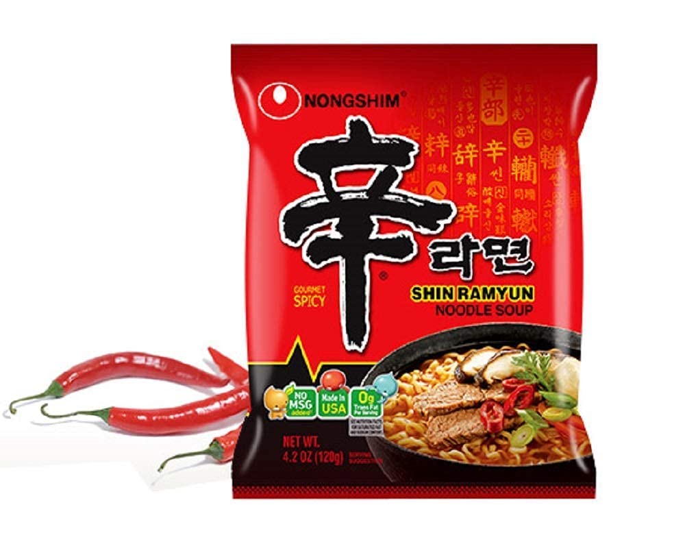 NongShim Shin Ramyun Noodle Soup, Gourmet Spicy, 4.2 Ounce (16 Pack) 🍁 All In One Marketplace Canada Nongshim