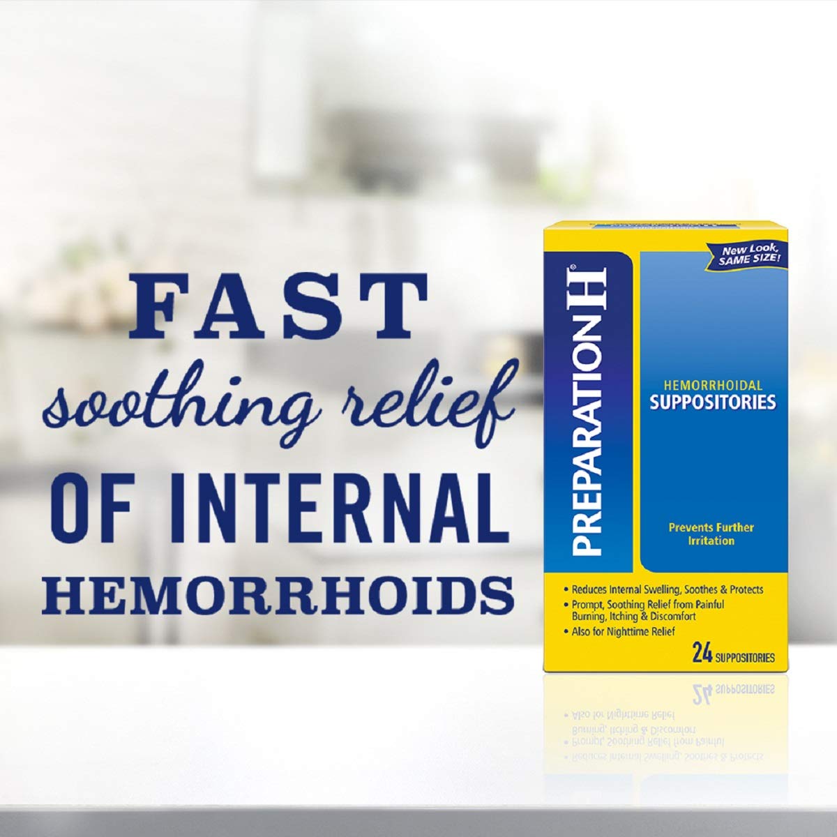 Preparation H Multi-Symptom Hemorrhoid Treatment Suppositories with Bio-Dyne, 24-Count - Available at All In One Marketplace Canada