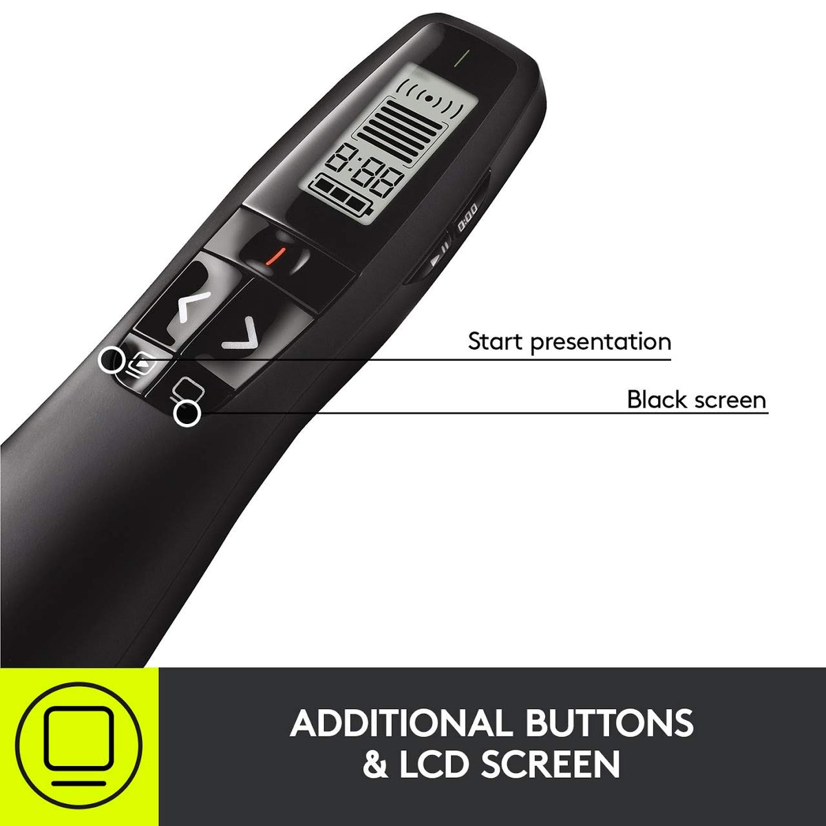 Logitech Professional Presenter R800 Wireless Presentation Clicker - Black