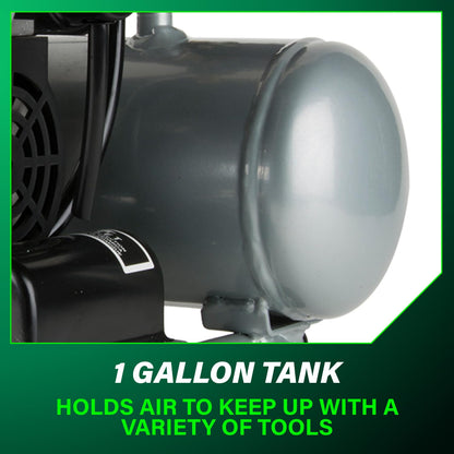 Metabo HPT Quiet Air Compressor | 125 PSI | 1 Gallon | EC28MM