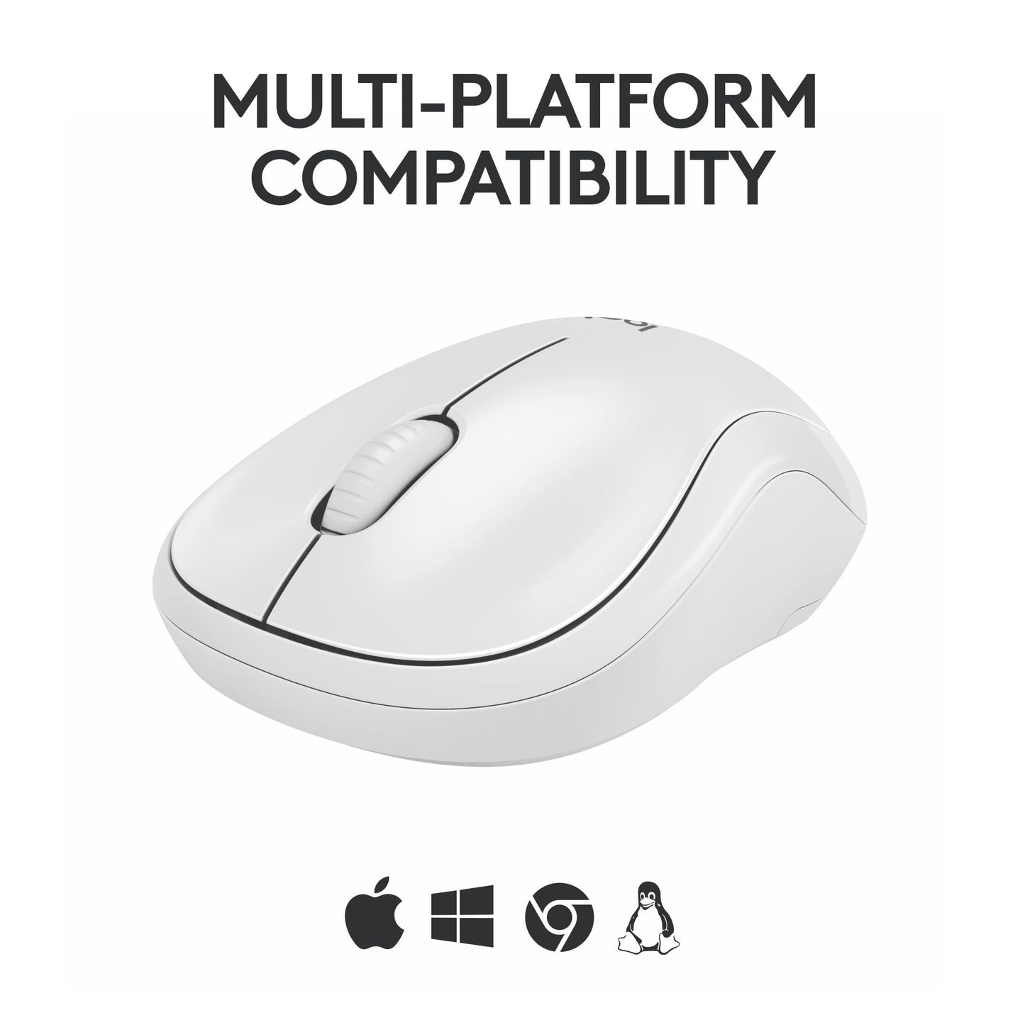 Logitech M240 Silent Bluetooth Mouse, Wireless, Compact, Portable, Smooth Tracking, 18-Month Battery, for Windows, macOS, ChromeOS, Compatible with PC, Mac, Laptop, Tablets - Off White