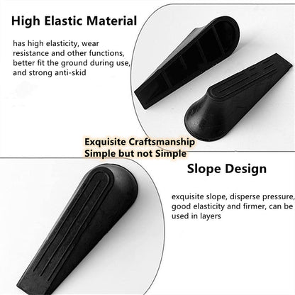 Heavy Duty Rubber Door Stoppers，Door Wedge for Residential and Commercial Use，Multi Floor Doorstop Ensures Tight Fit for Gaps，Residential and Commercial Use, Black - Available at All In One Marketplace Canada