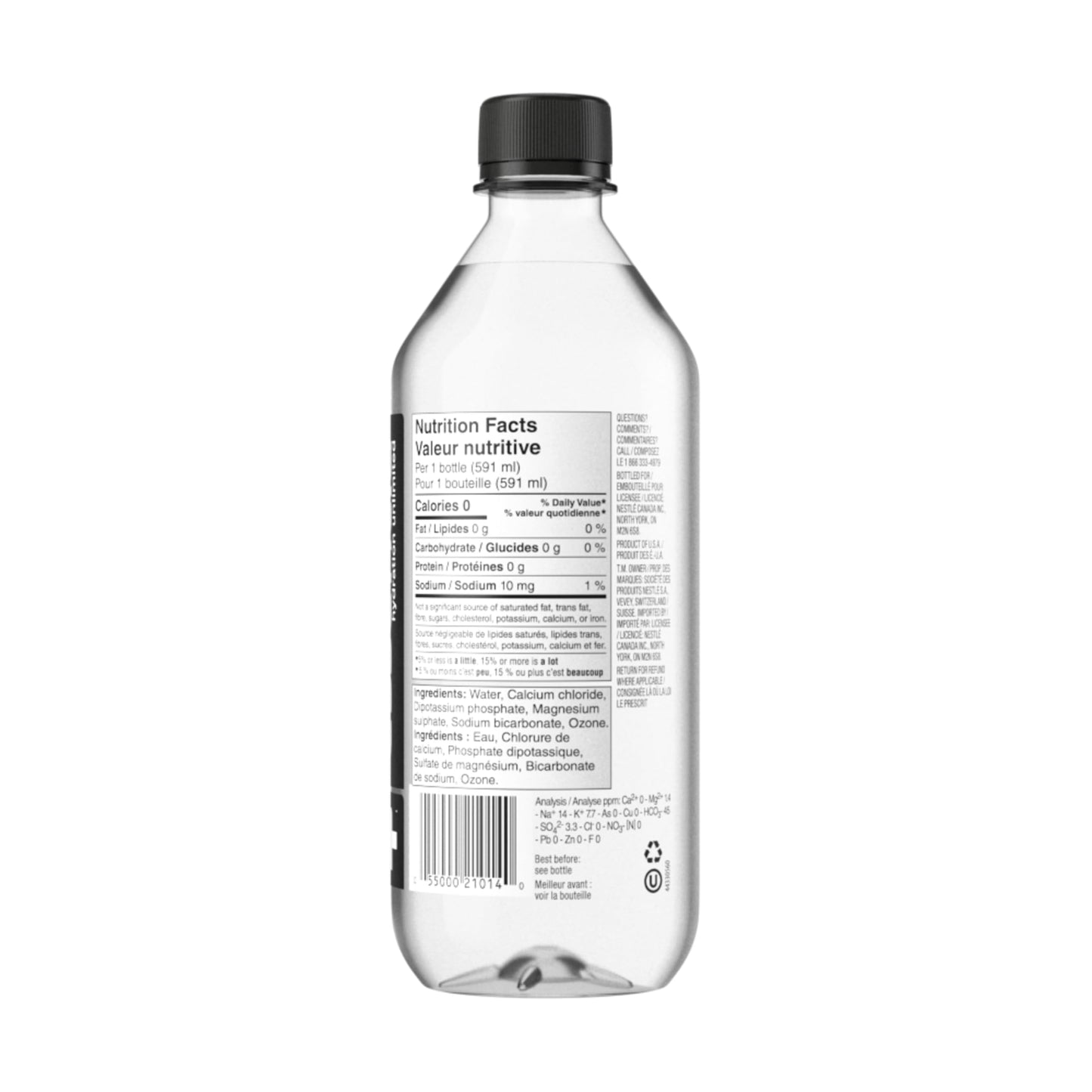 Essentia Ionized Alkaline Water 9.5 pH – Electrolyte-Enhanced Hydration, 24-Pack of 591ml Bottles