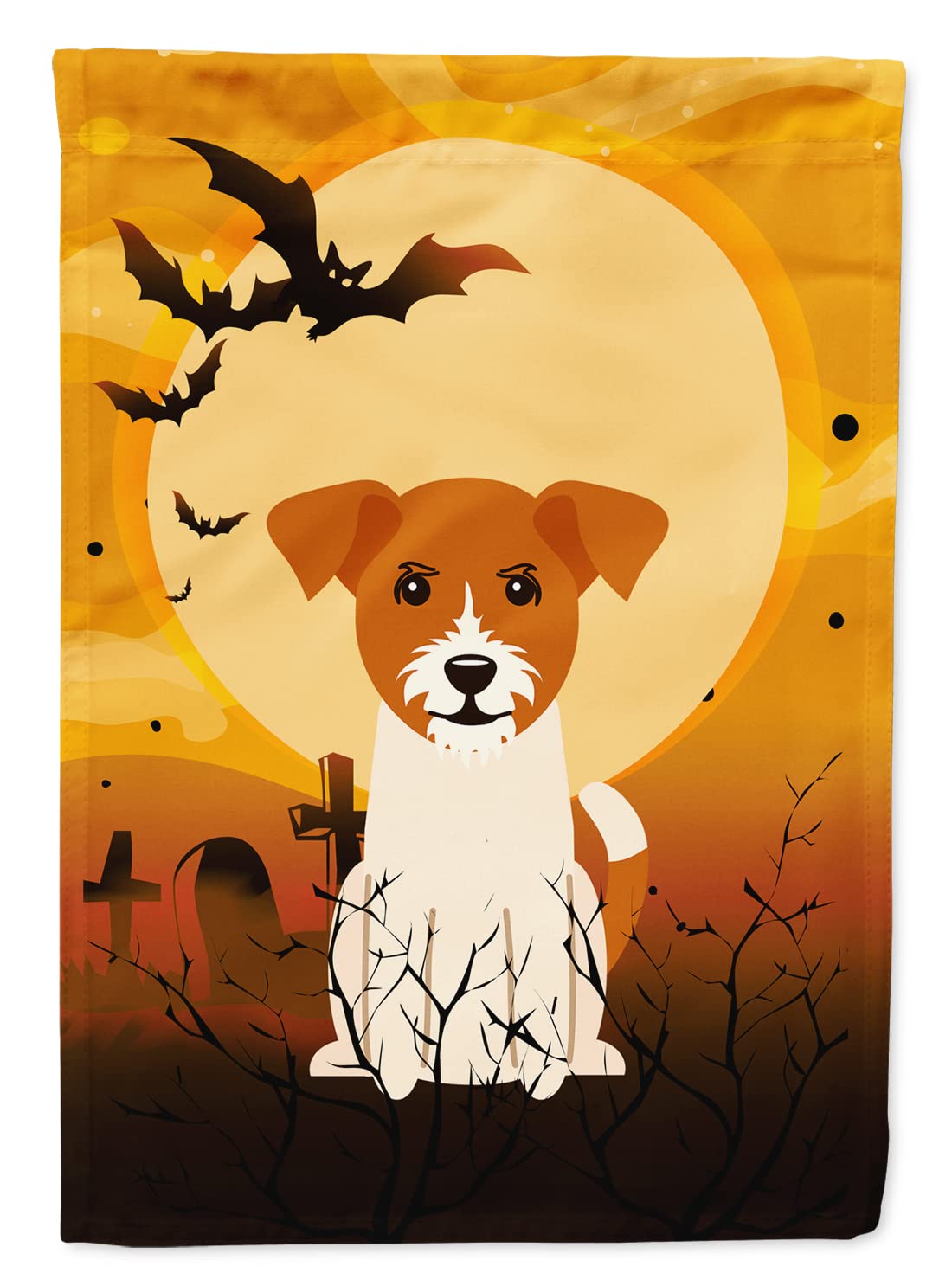 Caroline's Treasures BB4374GF Halloween Jack Russell Terrier Flag Garden Size, Small, Multicolor