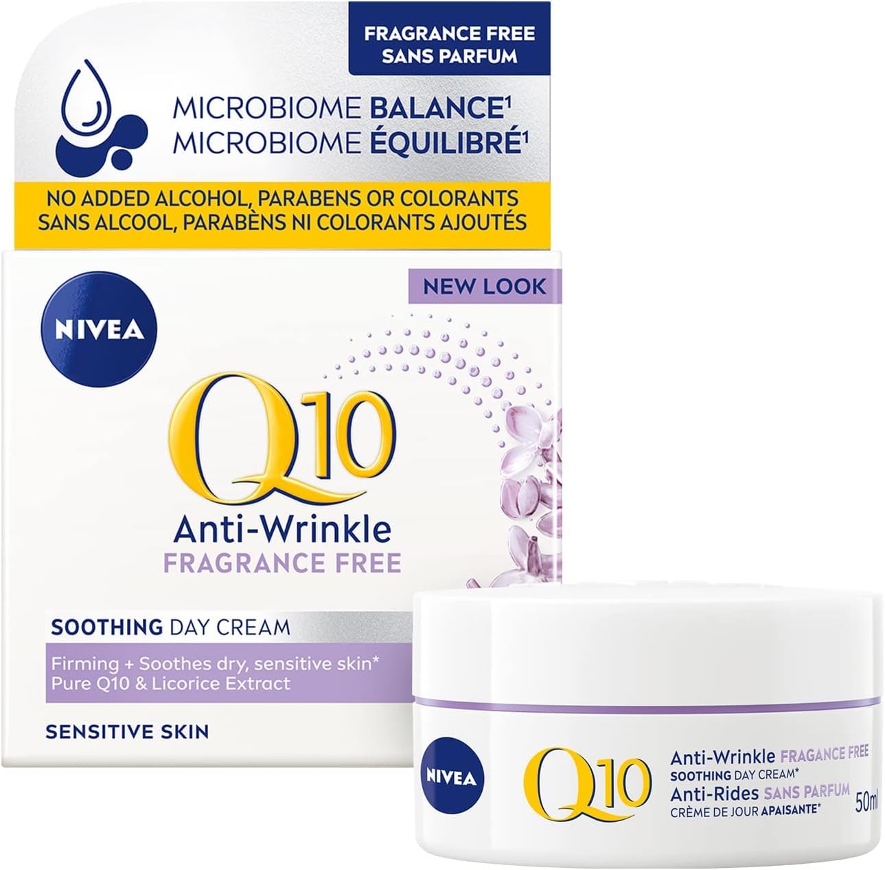 NIVEA Q10 Power Anti-wrinkle + Fragrance-free Moisturizer for Sensitive Skin, 50ml NIVEA