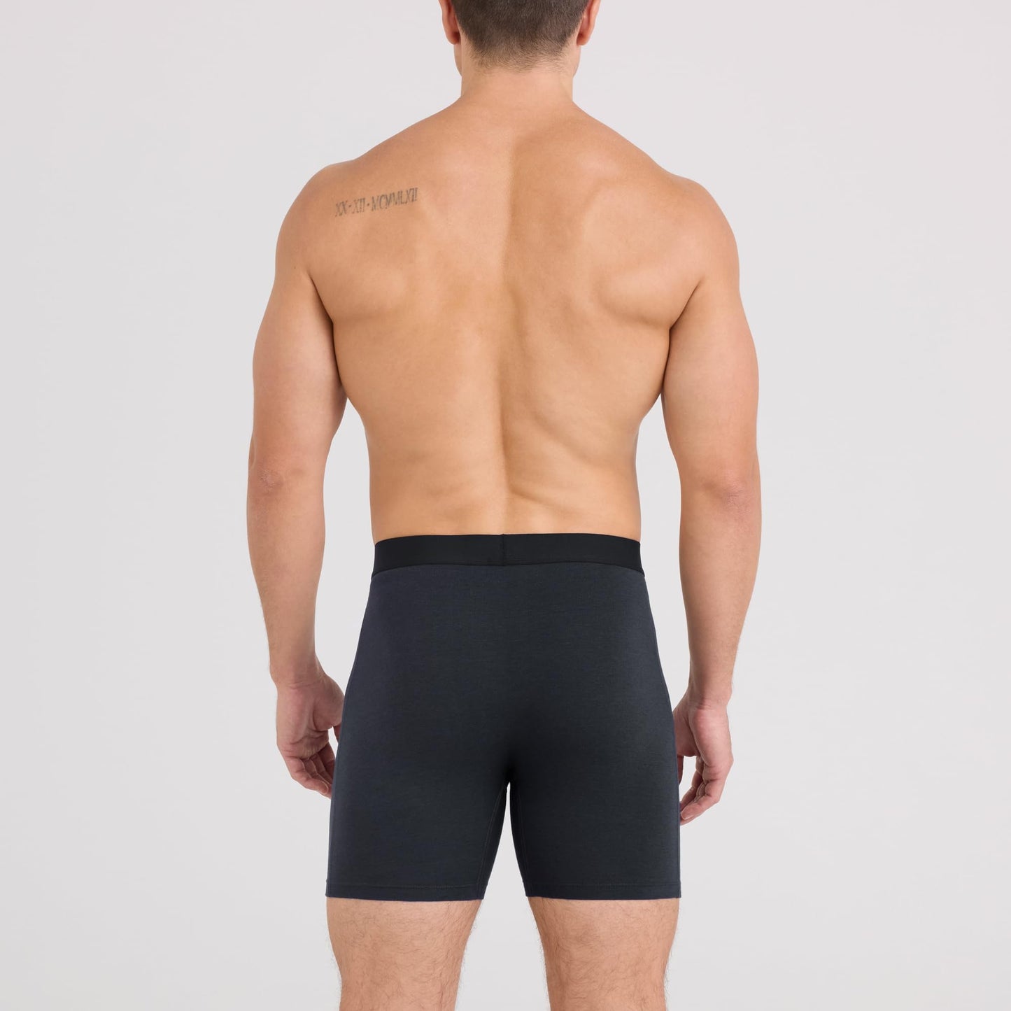 SAXX Underwear Co. Men's Core Cotton Boxer Brief Fly 3-Pack, Black/Shade/Dark Denim, X-Large
