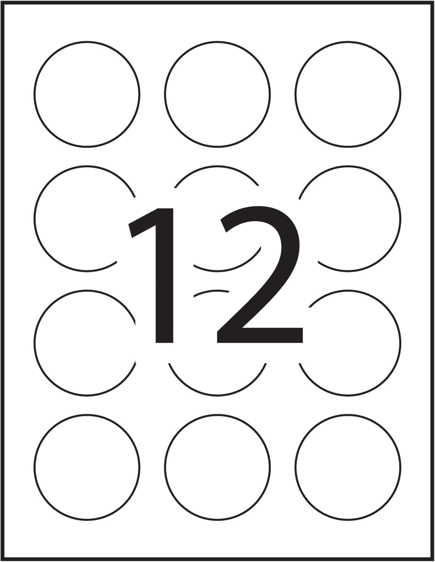 Avery 2" Inch Round Labels, Glossy White, Permanent, 120 Labels, Inkjet/Laser (22807) Made in Canada