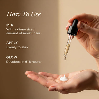 Self Tanning Drops - Natural & Organic Ingredients, Medium Face Tanning Drops to Add to Lotion, Moisturizing Bronzing Tanner for Face & Body, Toxin Free Tanner for Fake Tan - Available at All In One Marketplace Canada