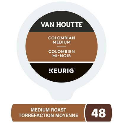 Van Houtte Colombian Medium Roast K-Cup Coffee Pods, 48 Count