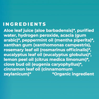 Essential Oxygen Organic Brushing Rinse Toothpaste Mouthwash for Whiter Teeth, Fresher Breath, and Healthier Gums, Peppermint 16 fl. oz 🍁 All In One Marketplace Canada