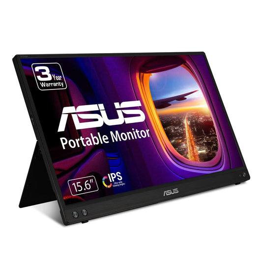 ASUS ZenScreen 15.6” 1080P Portable Monitor (MB16ACV) - Full HD, IPS, Eye Care, Flicker Free, Blue Light Filter, Kickstand, USB-C Power Delivery, for Laptop, PC, Phone, Console, Antibacterial Surface Asus