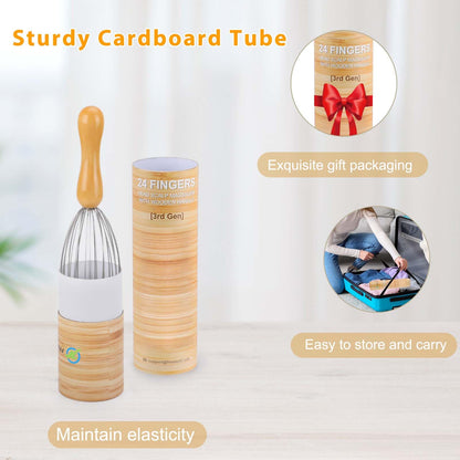 FREATECH 24 Fingers Head Massager Scalp Scratcher with Ergonomic Wooden Handle for Deep Relaxation and Stress Relief, Easy to Hold and Control, Perfect Body Relaxing Massage Tool - Available at All In One Marketplace Canada