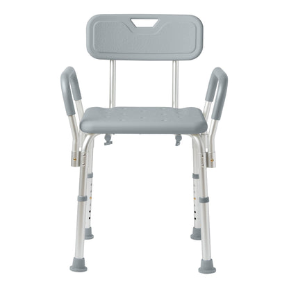 Medline Shower Chair with Backrest and Padded Armrests, 350lb Capacity