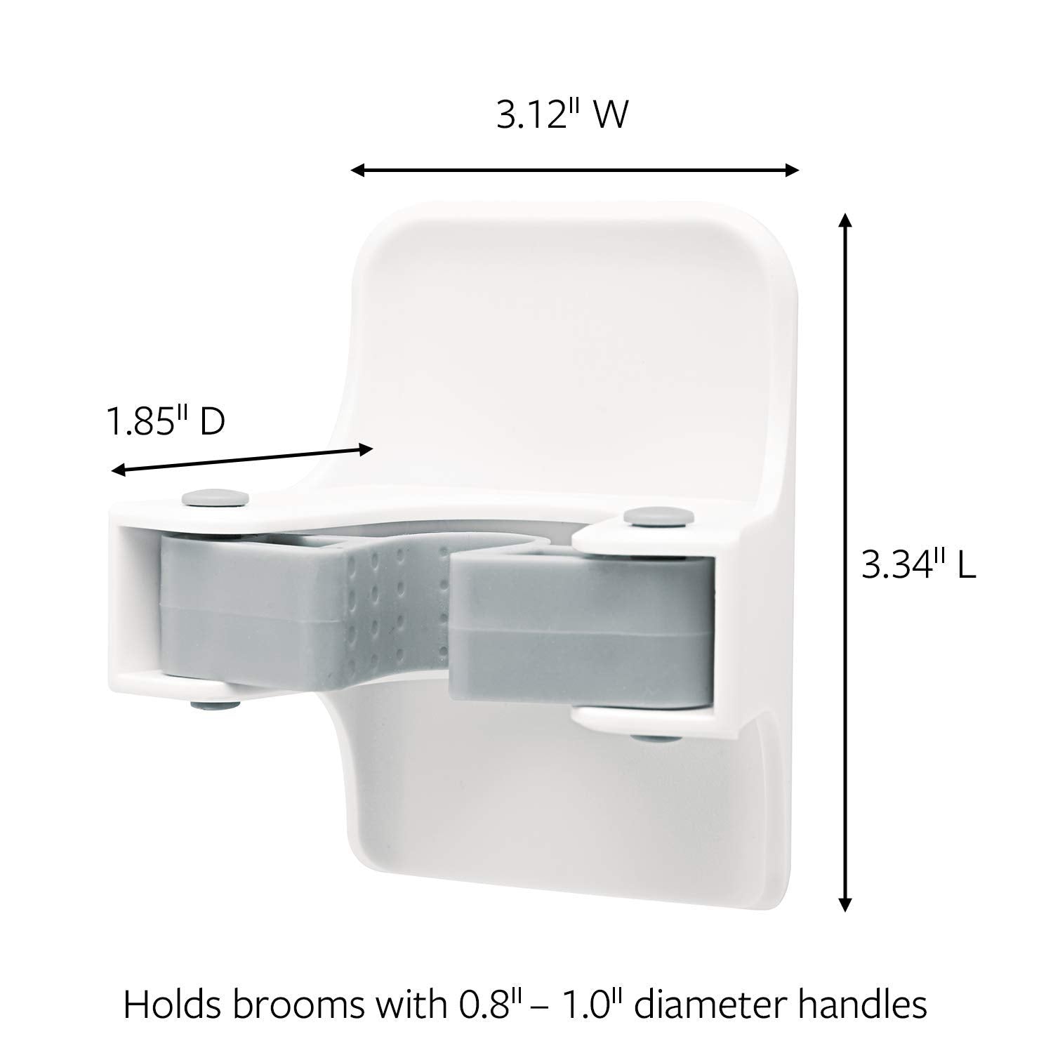 Command Broom and Mop Grippers Wall Hook, Damage Free Hanging Wall Mount Broom and Mop Holder, No Tools Household Cleaning Organizer for Living Spaces, 2 Hangers and 4 Command Strips - Available at All In One Marketplace Canada