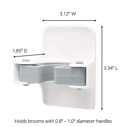 Command Broom and Mop Grippers Wall Hook, Damage Free Hanging Wall Mount Broom and Mop Holder, No Tools Household Cleaning Organizer for Living Spaces, 2 Hangers and 4 Command Strips - Available at All In One Marketplace Canada