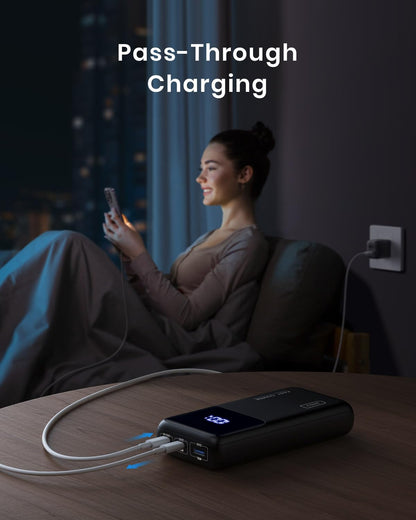 INIU Laptop Power Bank, 100W 25000mAh Portable Laptop Charger, Fast Charging USB C in&Out External Battery Pack, Travel Powerbank for Laptop MacBook iPad Steam Deck iPhone 17 16 Samsung S25 etc