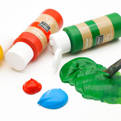 Artecho Acrylic Paint Set 24 Colors 2oz/59ml, Art Craft Paint for Art Supplies, Paint for Canvas, Rocks, Wood, Fabric and Ceramic, Non Toxic Paint for Artists, Beginners and Adults - Available at All In One Marketplace Canada