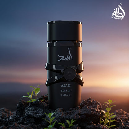 Lattafa Asad Elixir – Spicy, Woody, Amber, Warm – Eau de Parfum Spray Long-Lasting Fragrance for Men, 3.4 Ounce / 100 ml