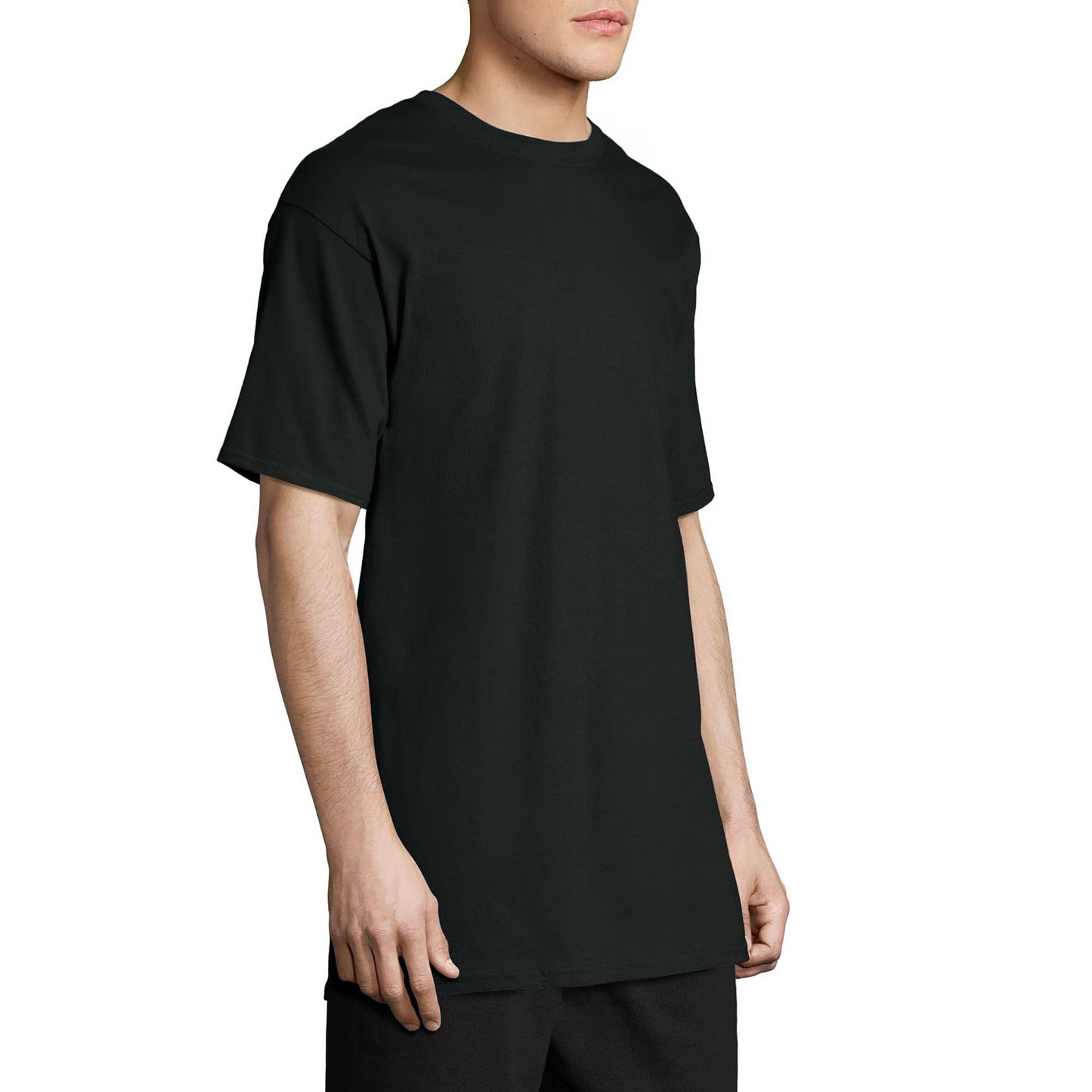 Hanes Men's Short Sleeve Beefy-T (Pack of 2), Black, 3X-Large