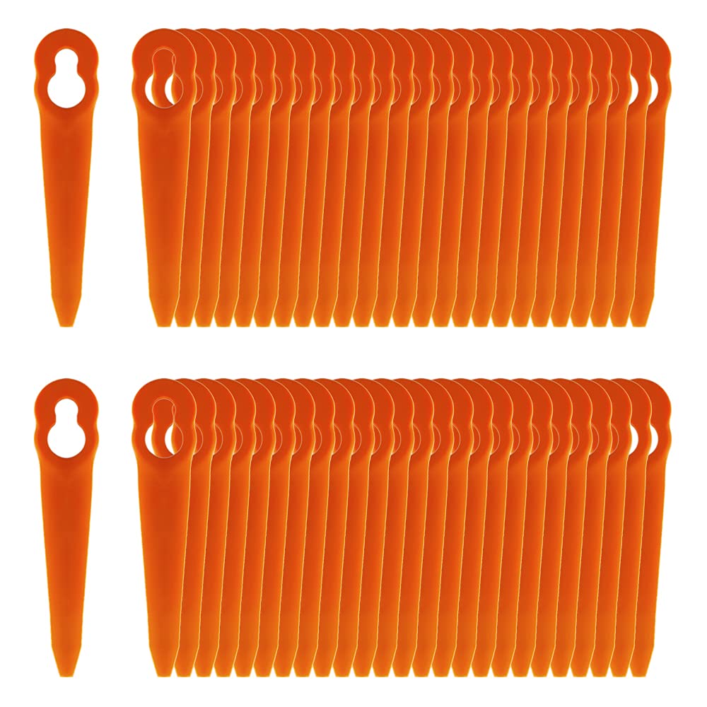 FourShow 100Pcs Plastic Replacement Blades Compatible with STIHL Polycut 2-2 Polycut 3-2 Grass Trimmer FSA 45 FSA 57 FSE 52,Sun Joe 24V-GT10, Redback Swift 40V - Available at All In One Marketplace Canada