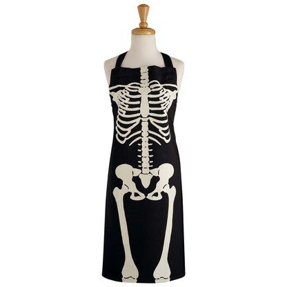 DII Collection d'accessoires de cuisine pour Halloween, tablier et gant de cuisine, squelette, lot de 2