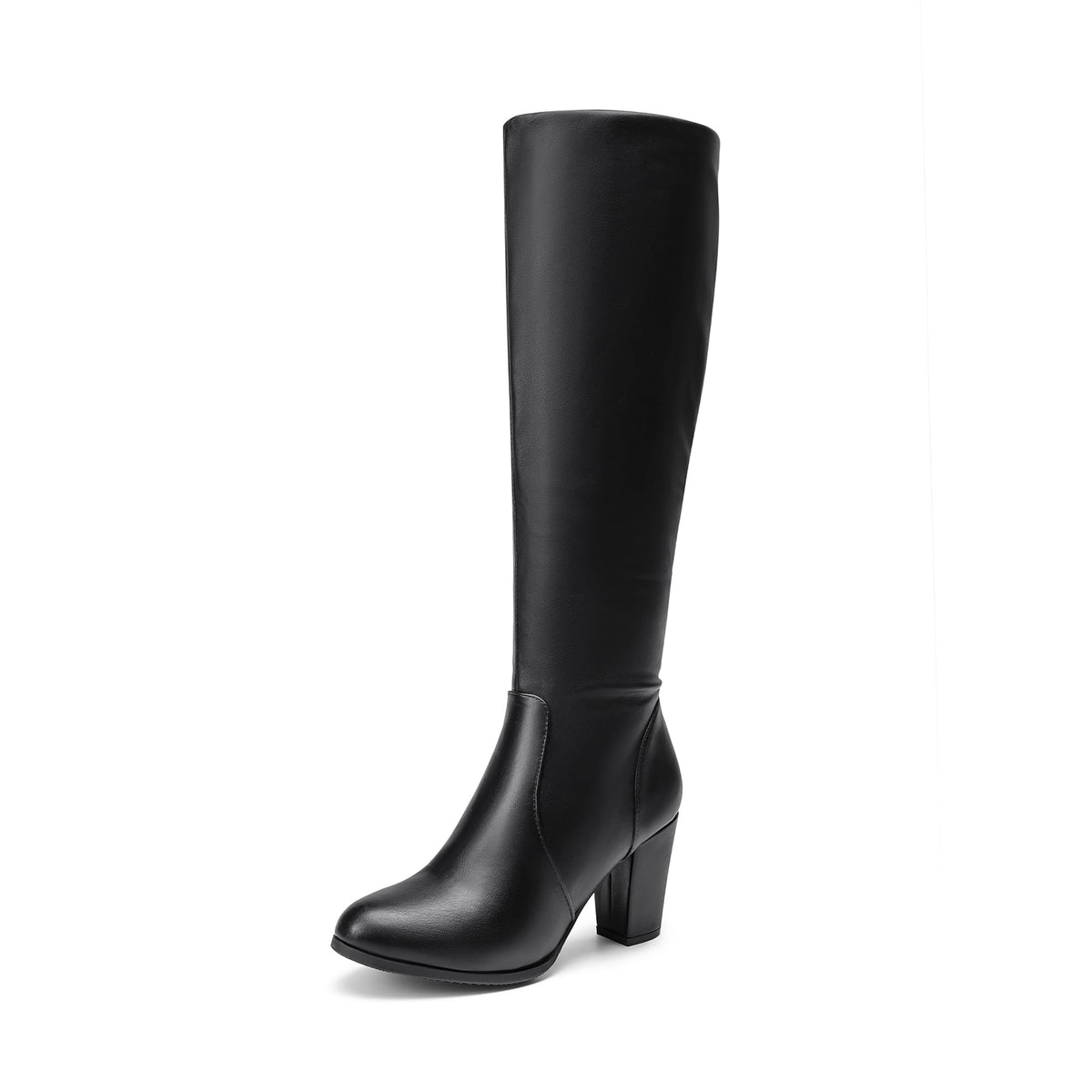 DREAM PAIRS Women Knee High Chunky Slouch Boots,Black/Pu,7 🍁 All In One Marketplace Canada
