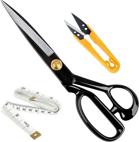 Fabric Scissors Professional 10 inch Heavy-Duty Sewing-Scissors for Leather Industrial Strength High Carbon Steel Tailor-Shears Dressmaking Tailoring Home Office Artists Students - Available at All In One Marketplace Canada