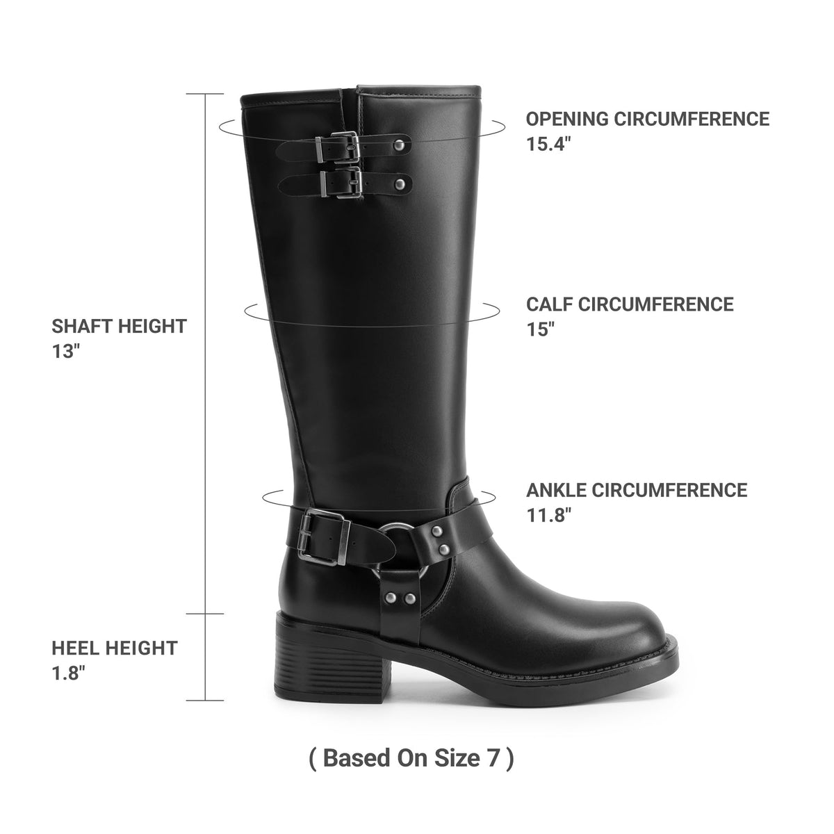 DREAM PAIRS Women Knee High Wide Calf Boots,Black-Pu,8 🍁 All In One Marketplace Canada
