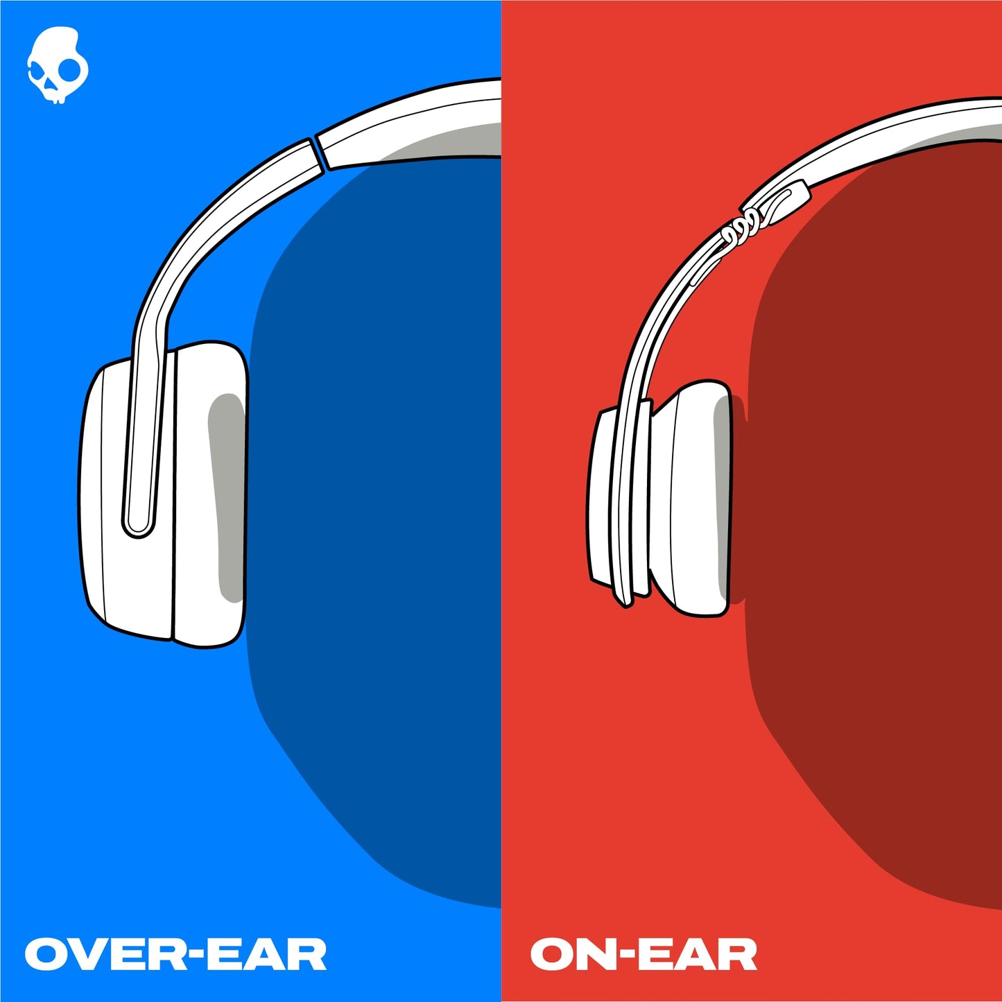 Skullcandy Crusher Evo Wireless Bluetooth Headphones with Multi-Sensory Bass, Noise Isolating Over-Ear Fit, Up to 40 Hours Battery, Microphone for iPhone Android - True Black - Available at All In One Marketplace Canada