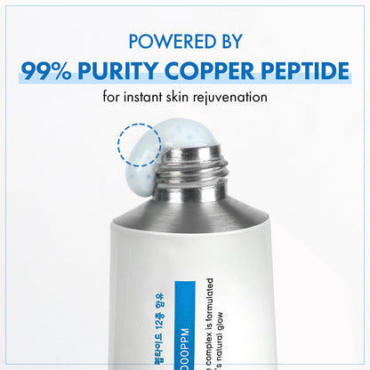 TOSOWOONG Copper Peptide 12 Cream, 99% Purity Copper Tripeptide-1 (GHK-Cu), Multi-Peptide Moisturizing Cream for a Soft, Supple & Hydrated Appearance, Korean Skincare, 50ml / 1.69 fl.oz. - Available at All In One Marketplace Canada