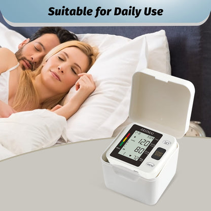 Blood Pressure Monitor - Wrist Accurate Automatic High Blood Pressure Monitors Portable LCD Screen with Storage Case and Adjustable Cuff Powered by Battery -Black - Available at All In One Marketplace Canada