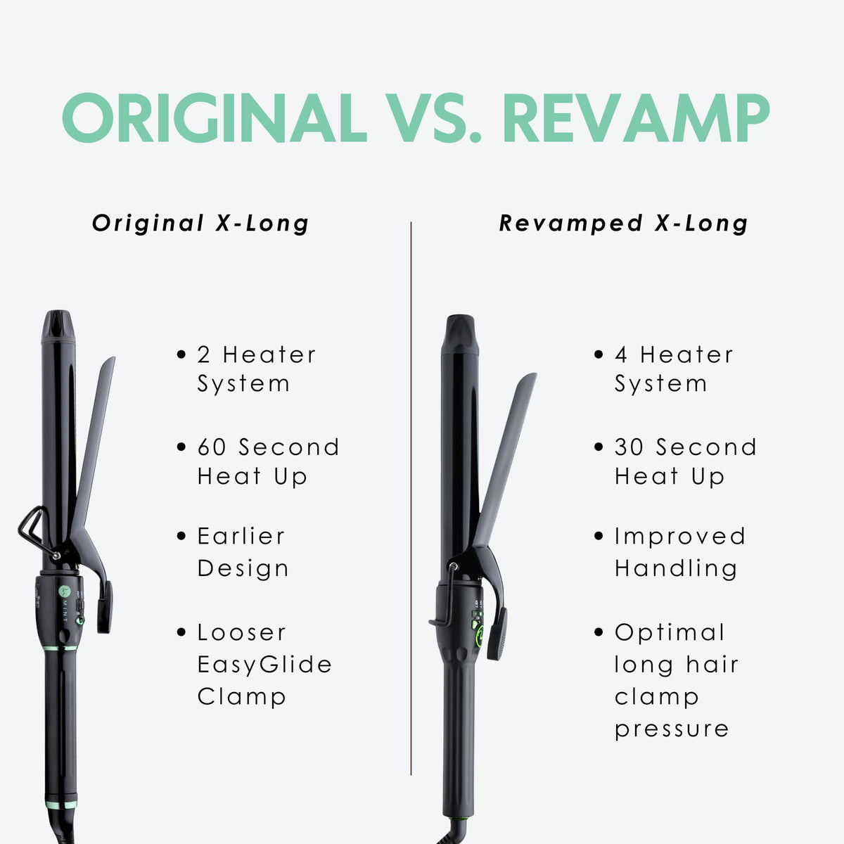 MINT X-Long 1 Inch Ceramic Ionic Curling Iron for Long Hair
