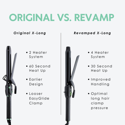 MINT X-Long 1 Inch Ceramic Ionic Curling Iron for Long Hair