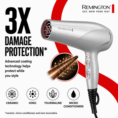 Remington Damage Protection Hair Dryer, Ceramic Ionic Technology