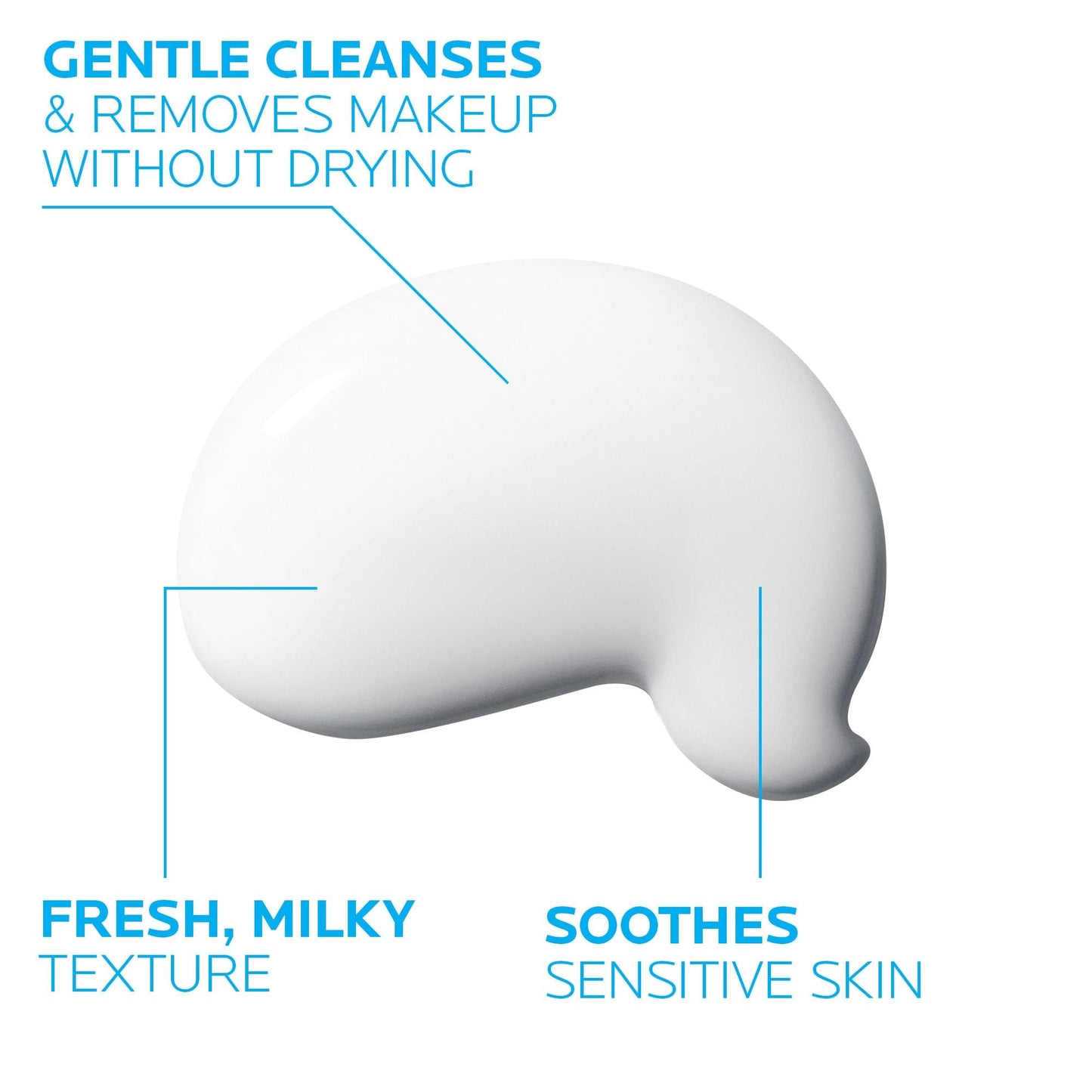 La Roche Posay Face Wash for Sensitive Skin, Toleriane Dermo-Cleanser with Glycerin to Calm Skin, Gently Cleanses & Removes Makeup, Fragrance-Free & Dermatologist Recommended, 200mL