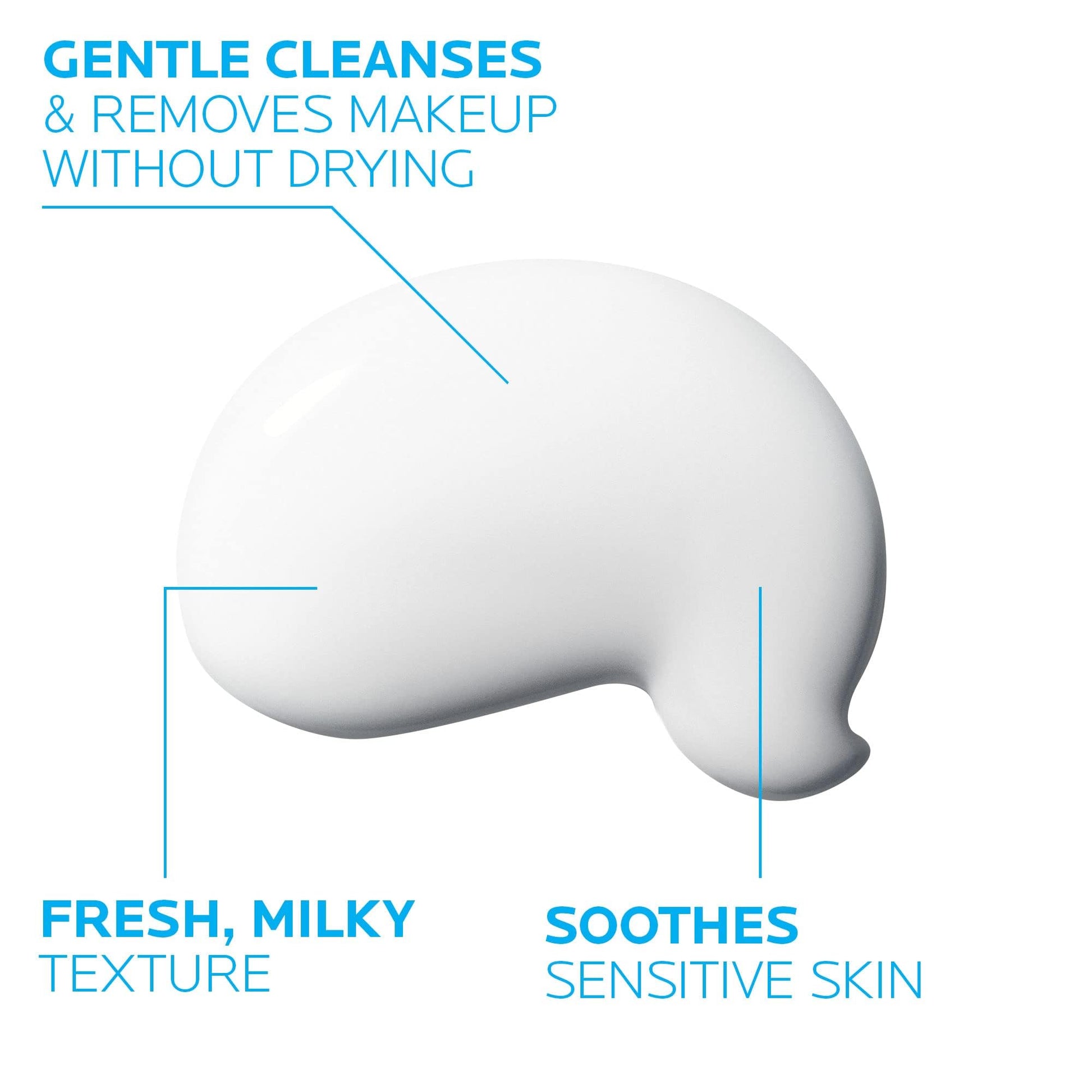 La Roche Posay Face Wash for Sensitive Skin, Toleriane Dermo-Cleanser with Glycerin to Calm Skin, Gently Cleanses & Removes Makeup, Fragrance-Free & Dermatologist Recommended, 200mL