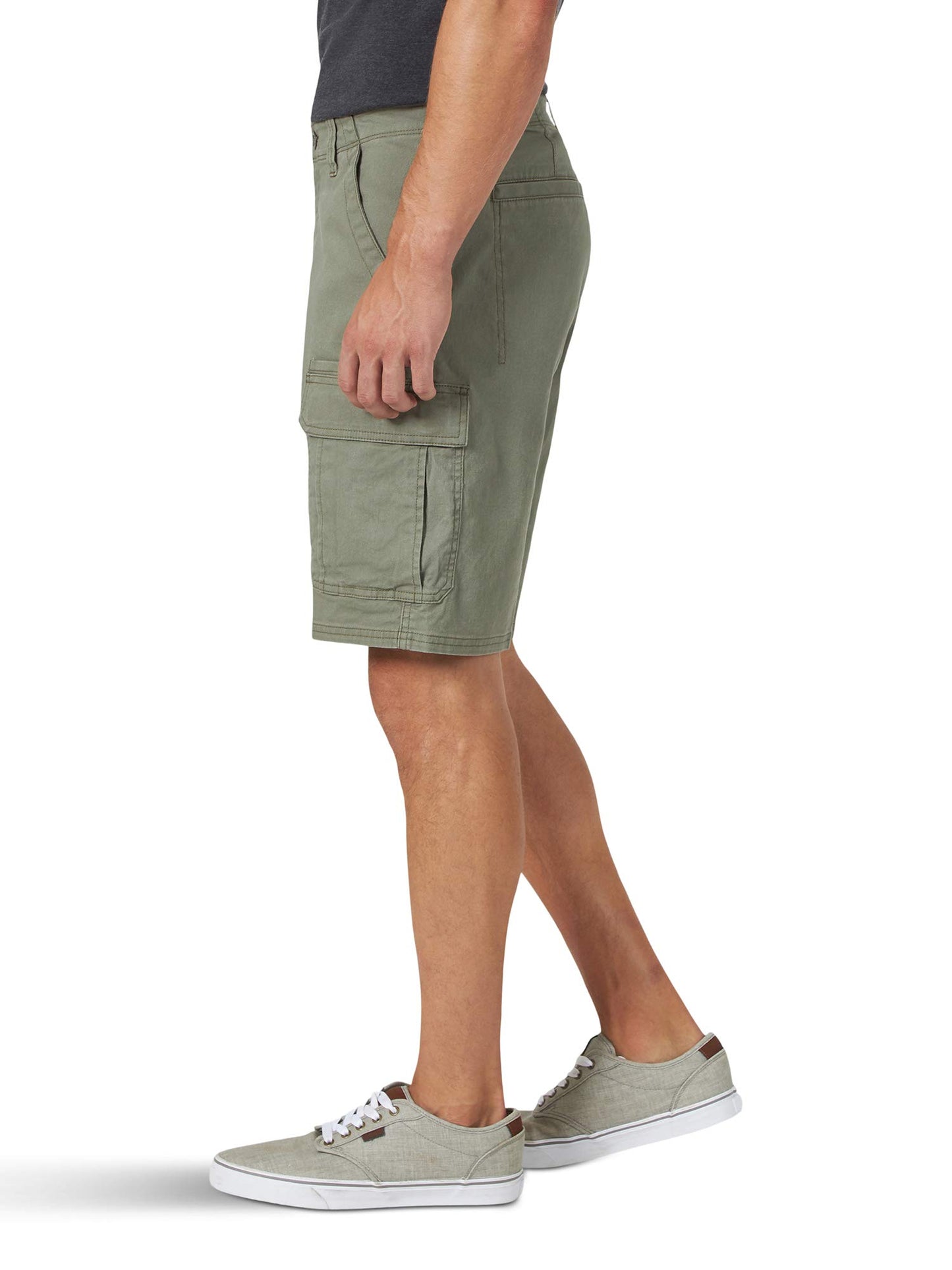 Wrangler Authentics Short cargo extensible classique pour homme, Olive poussièreux, 32
