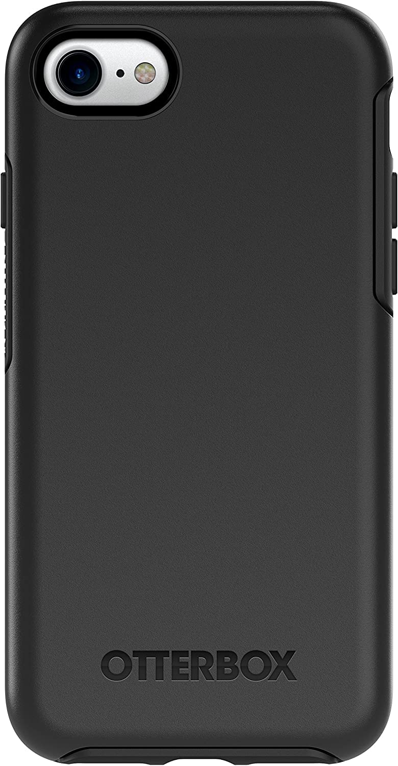 OtterBox iPhone SE 3rd/2nd Gen, iPhone 8/7 (not Compatible with Plus Sized Models) Symmetry Series Case - Black, Ultra-Sleek, Wireless Charging Compatible, Raised Edges Protect Camera & Screen
