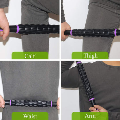Muscle Roller, Massage Roller Stick for Athletes, Help Reducing Muscle Soreness Cramping Tightness Leg Arms Back Calves Muscle Massager(Purple) - Available at All In One Marketplace Canada