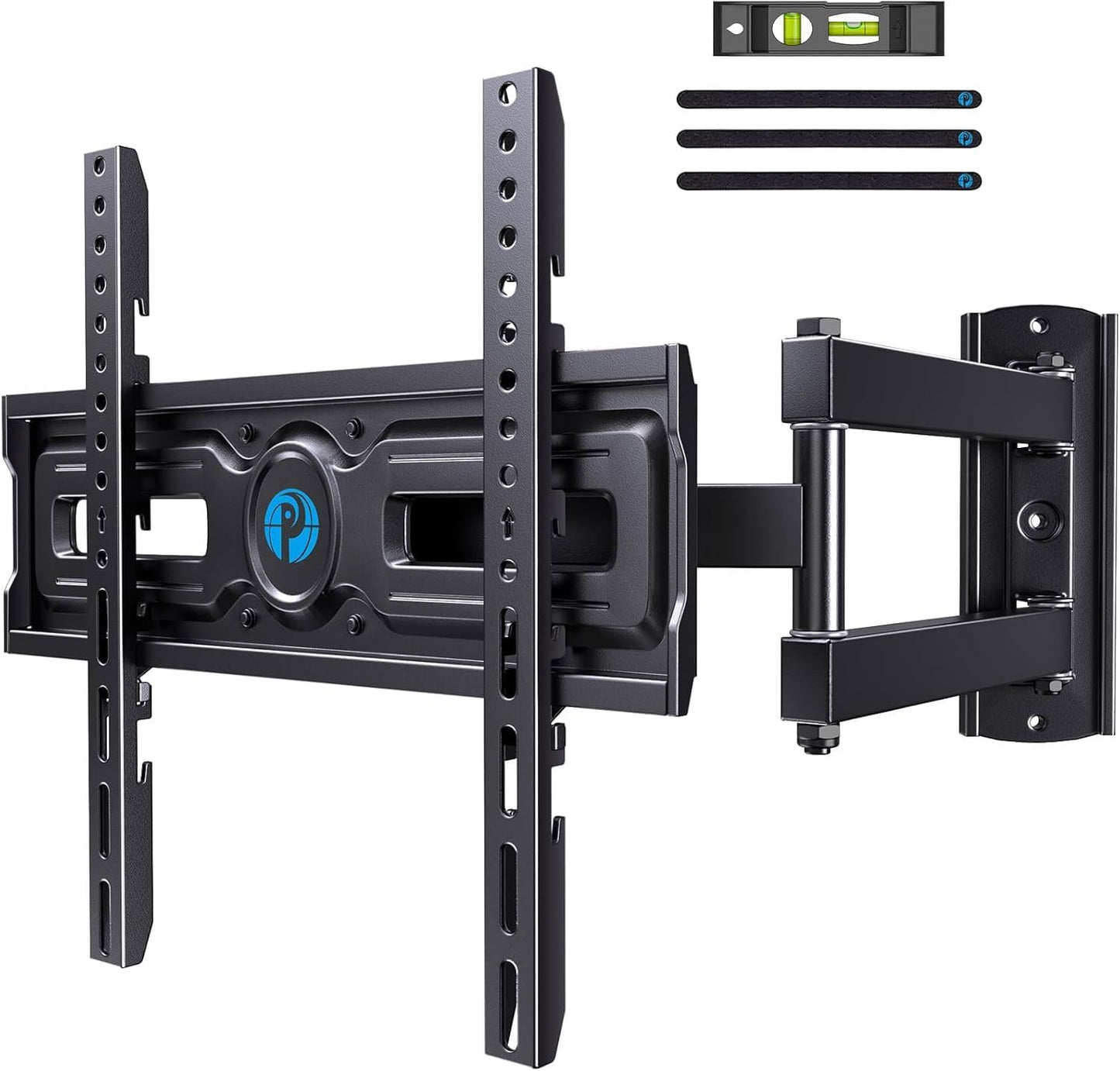 Pipishell Full Motion TV Wall Mount for 26-65 Inch TVs up to 77 lbs, Height Adjustable Corner Wall Mount Bracket with Articulating Arm, Swivel Extension Tilt, Max VESA 400x400mm, PIMF9