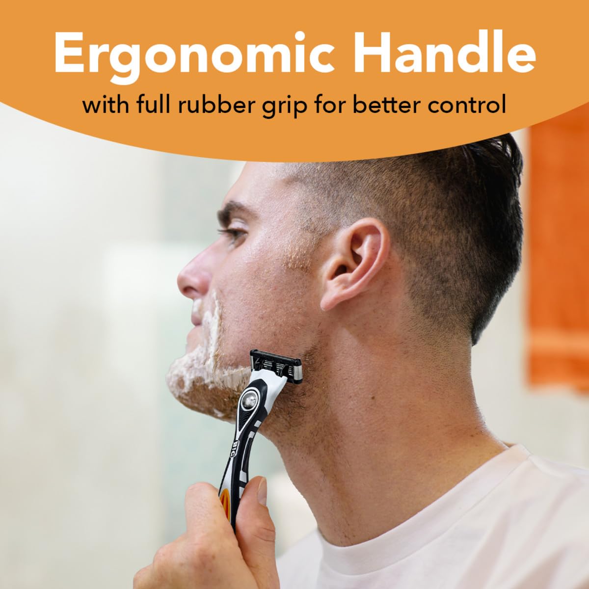BIC Flex 5 Men's Refillable 5-Blade Razors with 1 Handle and 7 Cartridges, Up to 13 Shaves Per Cartridge, Men's Razors for First Apartment Essentials - Available at All In One Marketplace Canada