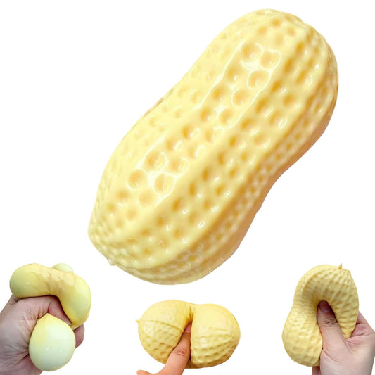 Peanut Squishies, Peanut Shape Stress Relief Ball Soft Squeeze Fidget, Soft Slow Rising Fidget Squeeze Soft Stress Relief Sensory Fidget for Adults Anxiety Relief Hand Relax for Office Desk Workers - Available at All In One Marketplace Canada