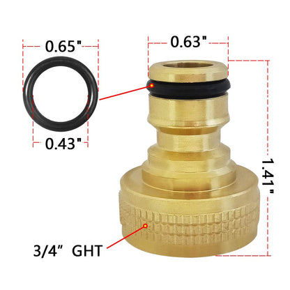 HQMPC Garden Hose Quick Connect Solid Brass Quick Connector Garden Hose Fitting Water Hose Connectors 3/4 inch GHT (2SETS) 🍁 All In One Marketplace Canada