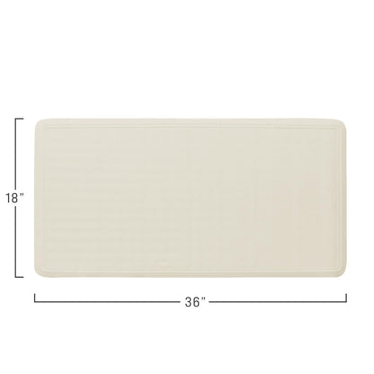 Rubbermaid Commercial Products Bath Tub and Shower Mat | Extra Large - 36 x 18 in. | White | Machine Washable | Safti-Grip Non-Slip Bathroom Mat with Suction Cups for Home/Hotel/Shower/Bathtub