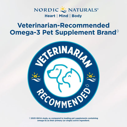 Nordic Naturals Omega 3 Pet – Fish Oil for Dogs & Cats, Supports Healthy Skin, Coat, Joints & Heart – Unflavoured, 237 ml